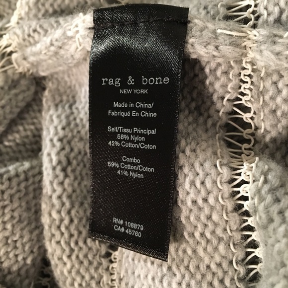 NWT rag&bone Grey Penn Crew Neck Striped Sweater - Picture 10 of 10